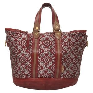 Louis Vuitton Aviator Handbag Limited Edition Monogram Jacquard Burgundy Canvas